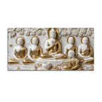 Enlightened Buddha with Devotee 3D Canvas Wall Painting