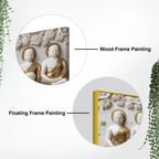 Enlightened Buddha with Devotee 3D Canvas Wall Painting