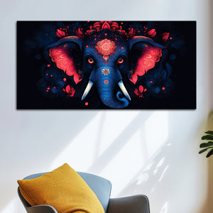 Eternal Lord Shri Ganesha Stylish Canvas Wall Painting for Home & Office Decor