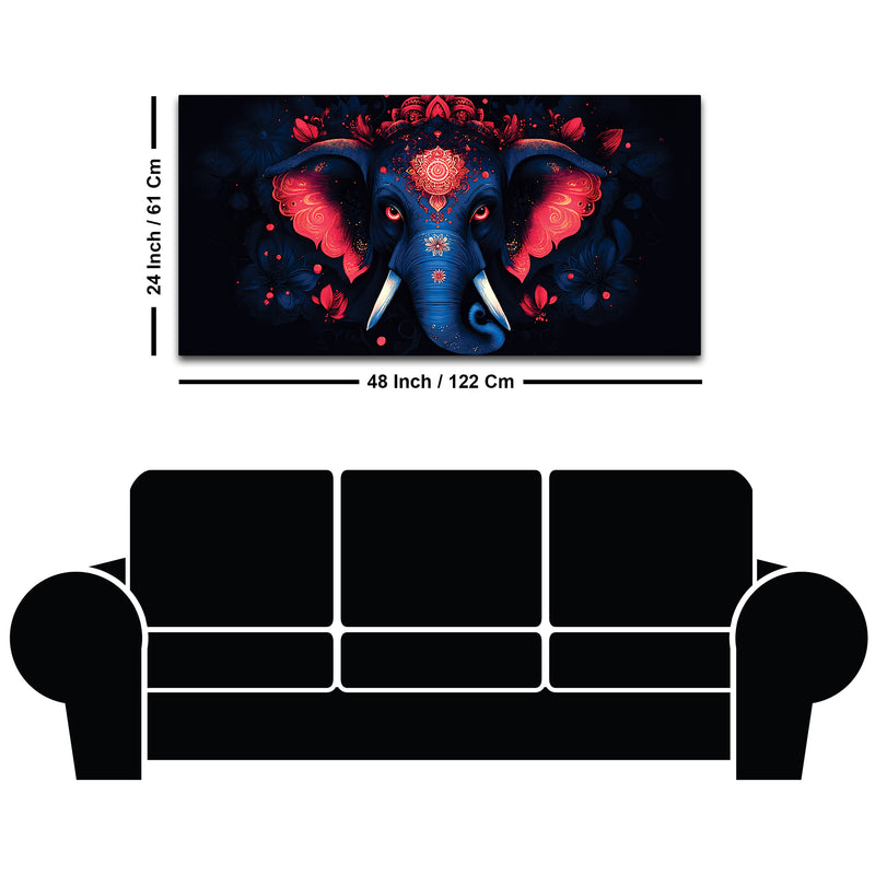 Eternal Lord Shri Ganesha Stylish Canvas Wall Painting for Home & Office Decor