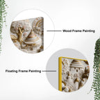 Eternal Love of Divine Couple Sculptural 3D Canvas Wall Painting