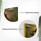 Eternal Love of Maa Parvati and Lord Mahadev 3D Bas-Relief Type Canvas Wall Painting