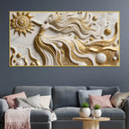 Ethereal Gold Goddess 3D Canvas Wall Painting