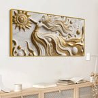 Ethereal Gold Goddess 3D Canvas Wall Painting