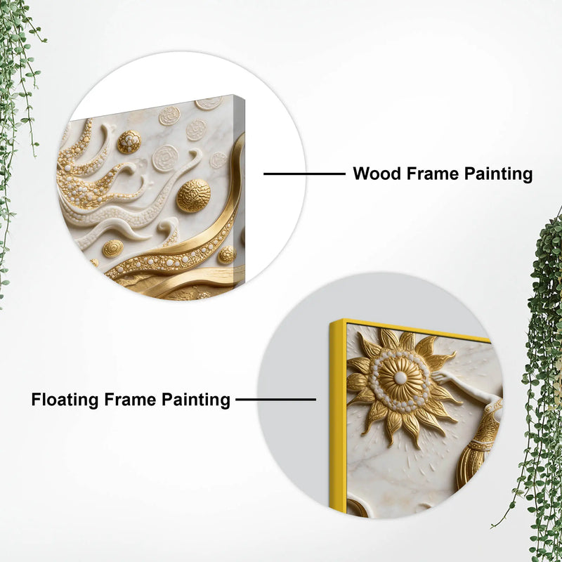 Ethereal Gold Goddess 3D Canvas Wall Painting