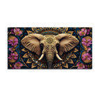 Ethnic Elephant Canvas Floral Wall Art Painting for Home Decor