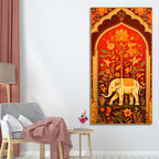 ethnic-elephant-canvas-painting-floral-indian-wall-art-for-home-decor
