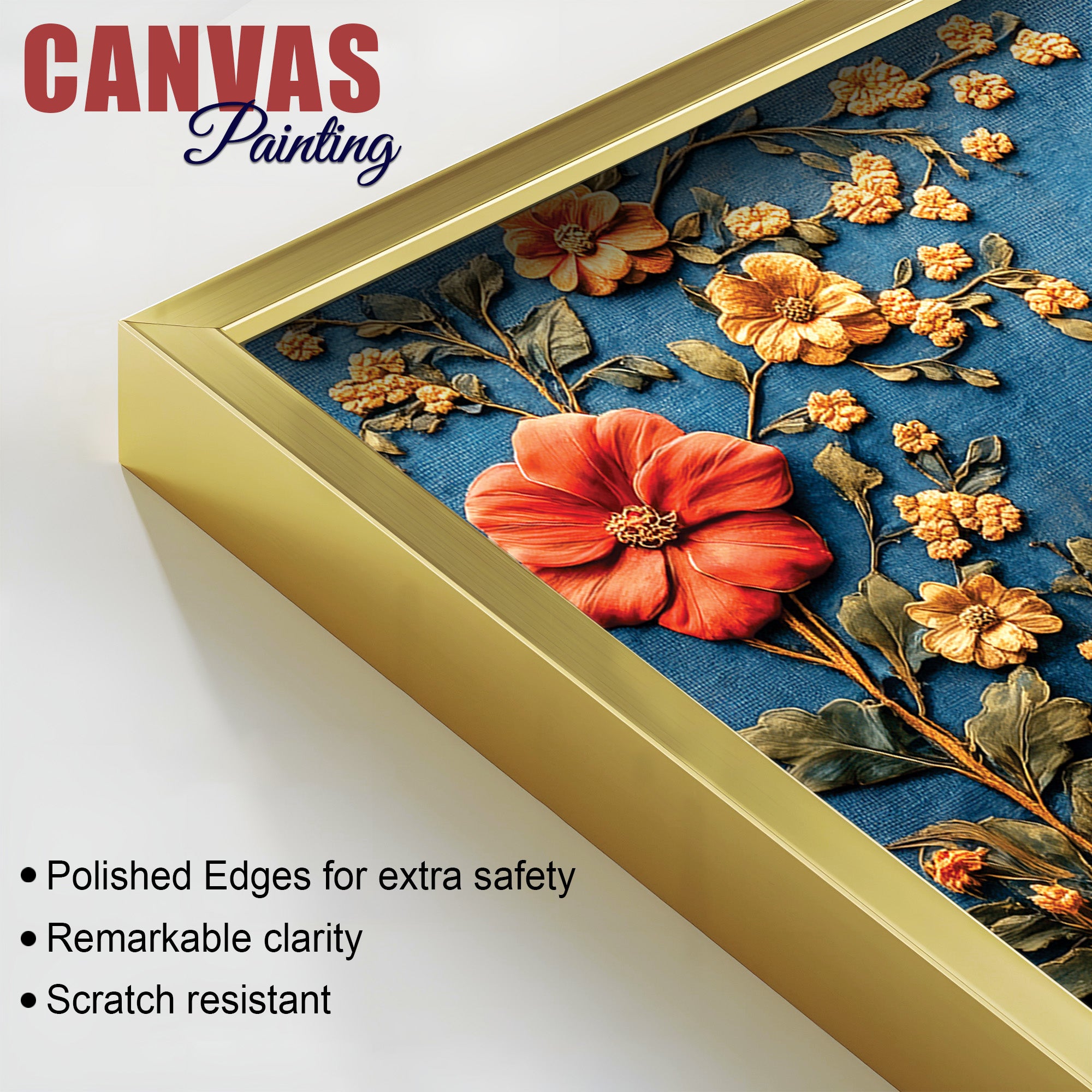 Ethnic Elephant Wall Art Premium Canvas Wall Painting