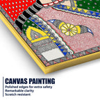 Ethnic Indian Lady Madhubani Canvas Painting
