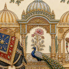 Ethnic Indian Royal Floating Frame Crystal Wall Painting