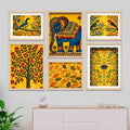 Ethnic Indian Wall Art Frame Set of 6