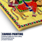 Ethnic Madhubani Goddess Durga Canvas Painting
