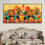 Ethnic Royal Elephant Canvas Wall Art Painting