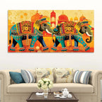 Ethnic Royal Elephant Canvas Wall Art Painting