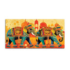 Ethnic Royal Elephant Canvas Wall Art Painting