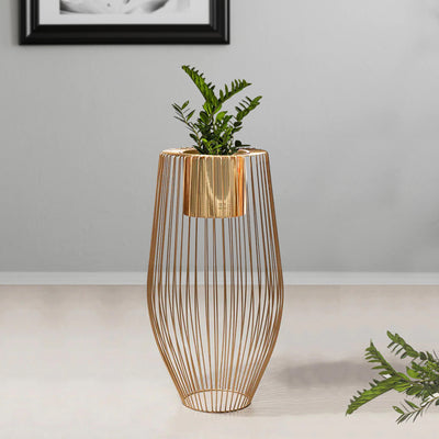 Euphoric Earth Golden Finish - Large Size Planter