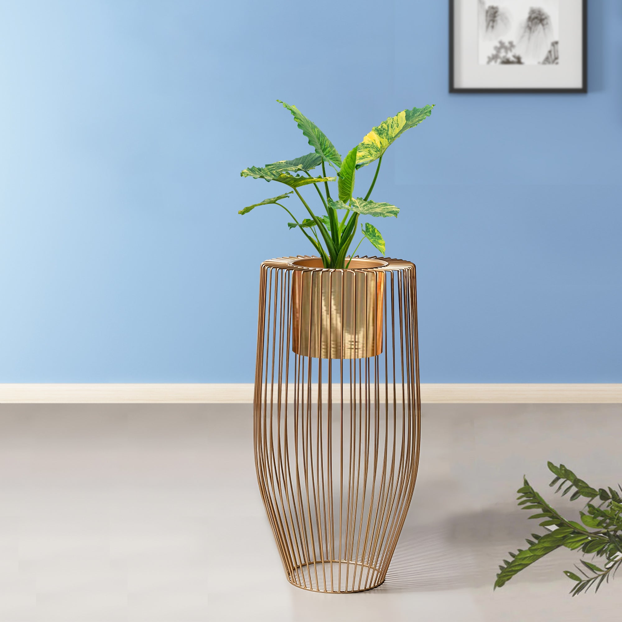 Euphoric Earth Golden Finish - Medium Size Planter