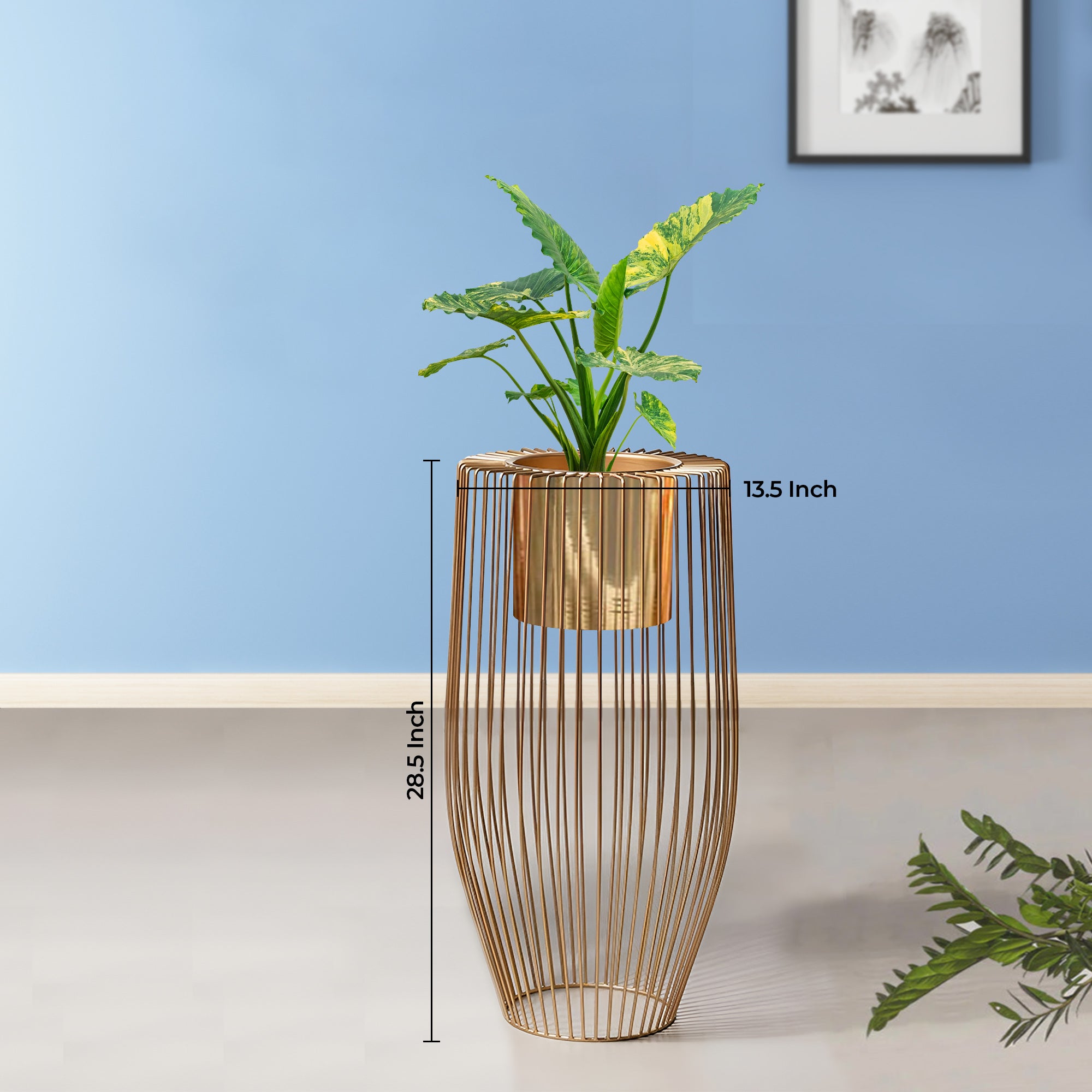 Euphoric Earth Golden Finish - Medium Size Planter