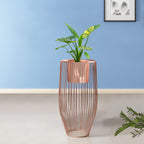 Euphoric Earth Ross Gold Stand & Ross Gold Finish Pot - Medium Size Planter