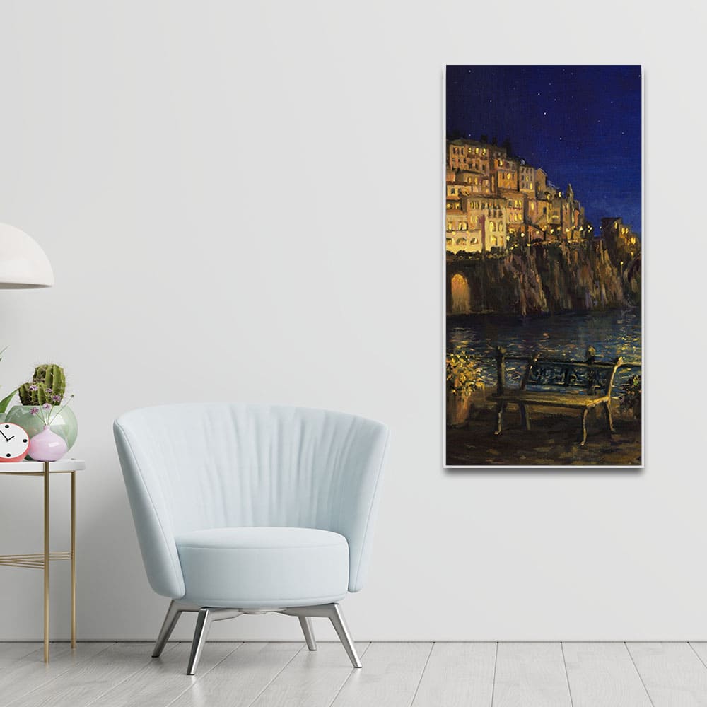 Evening at The Coast of Amalfi in Italy Wall Painting