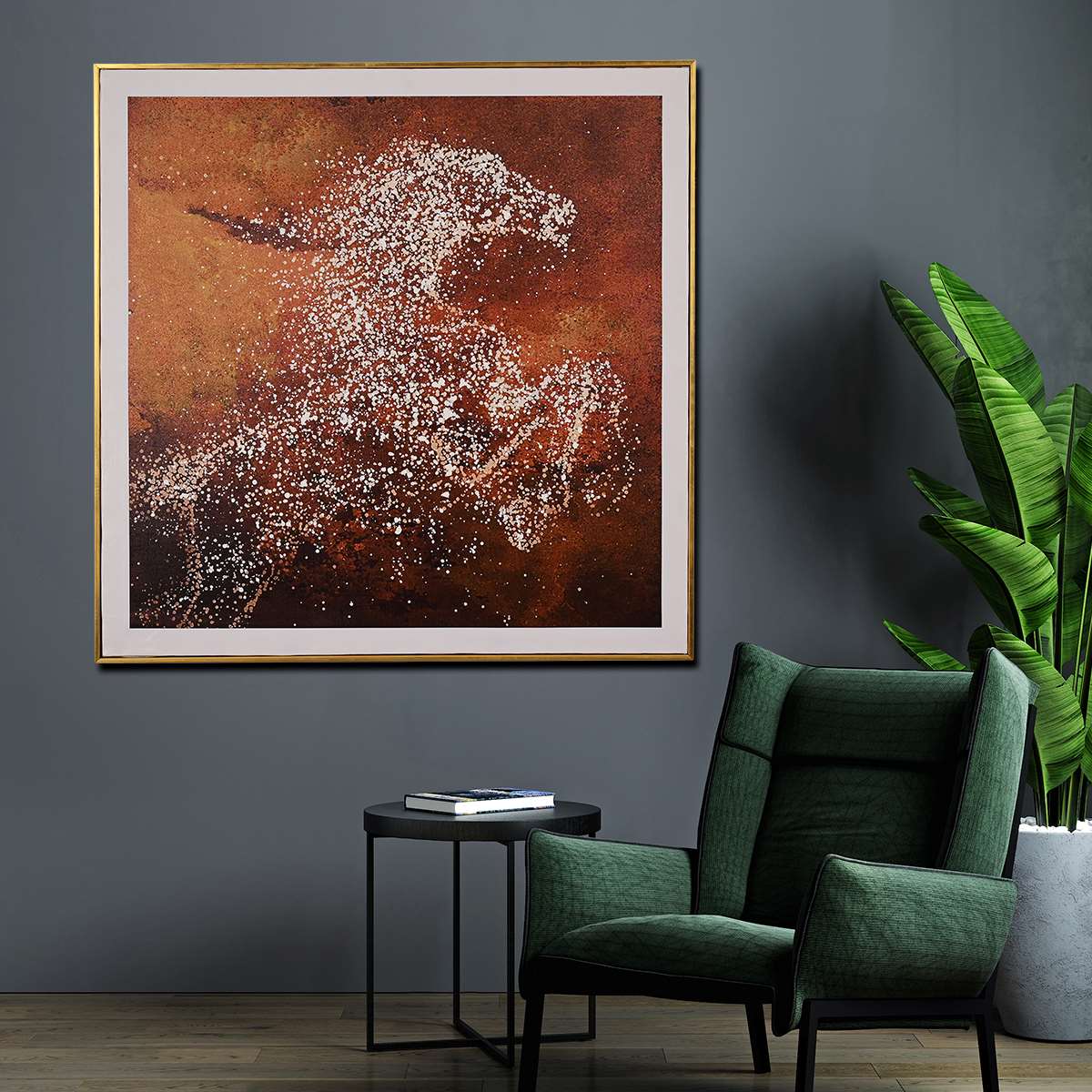 Evening Stallion Horse  Hand Painted Wall Painting with Floating Frame