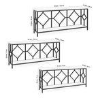 Extra Long White Black Durable Marble 2 Tier Console Table