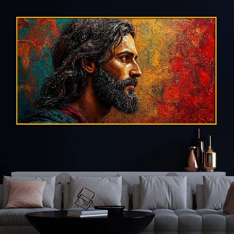 Faith Inspired Jesus Floating Frame Crystal Wall Décor Painting