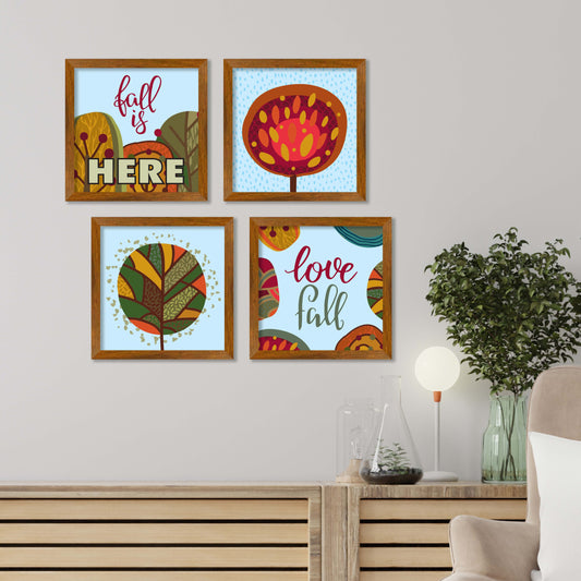 Fall is Here Quote Wall Frame Set of Four