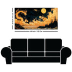 Fantasy Dragon Abstract Canvas Painting