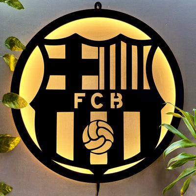 FC Barcelona FCB LED Wall Frame Light for Sports Fan Wall Decor