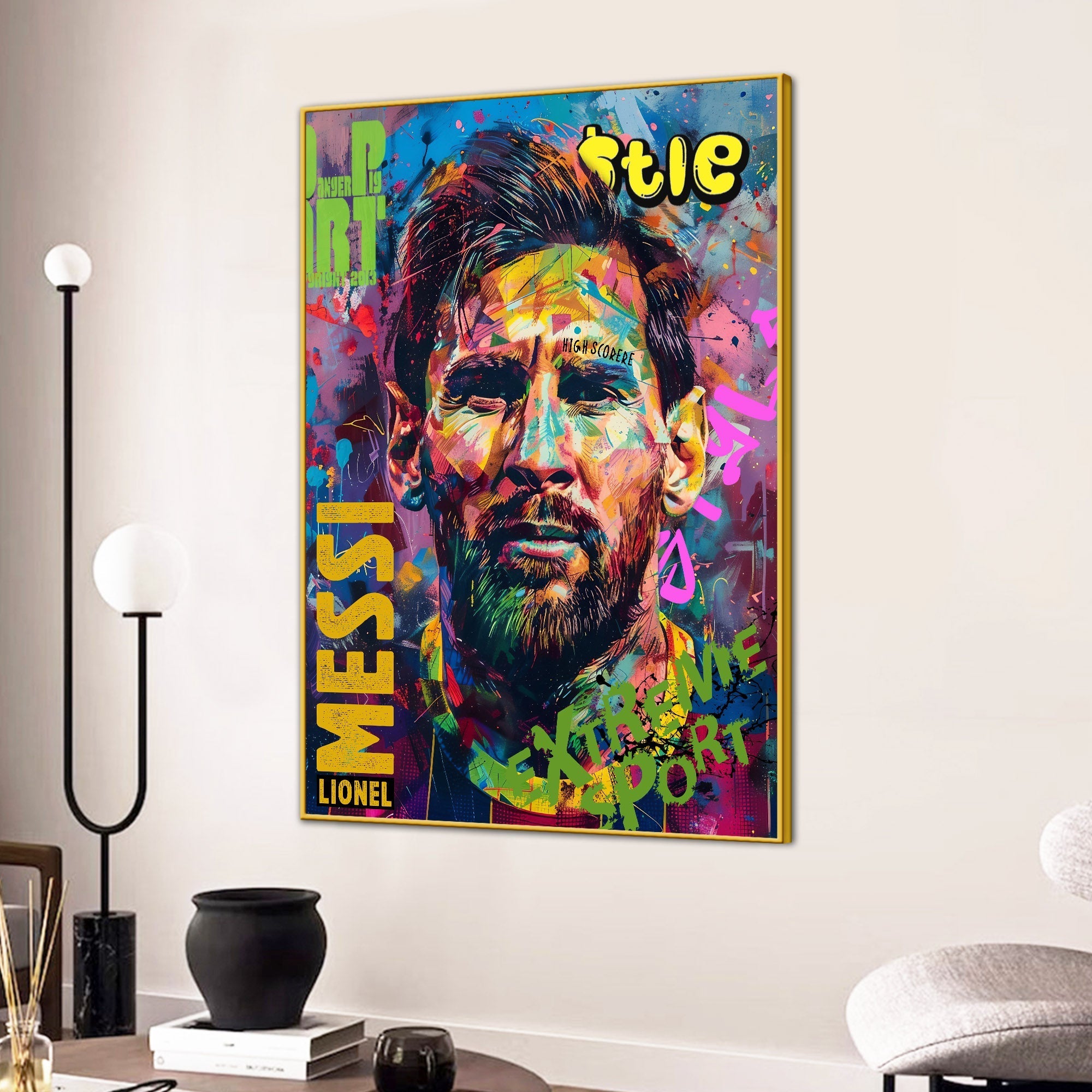 Feel The Inner Goat Cotton Canvas Wall Painting