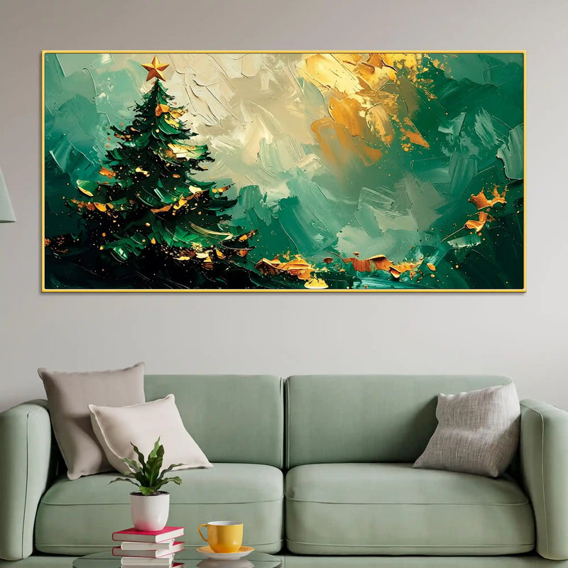 festive-christmas-tree-canvas-wall-art-abstract-painting