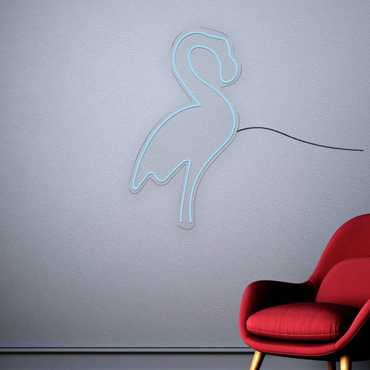 Flamingo Blue Neon Sign LED Light