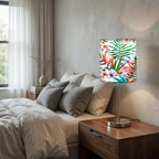 Flamingo Printed Modern Stainless Steel Metal Finish Table Lamp