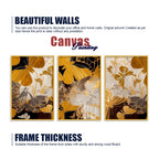 Floral Abstract Canvas Wall Painting Set of Three