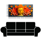 Floral Buddha Wall Canvas Painting for Home Decoration