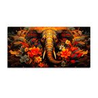Floral Elephant Wall Art Painting for Home Decoration