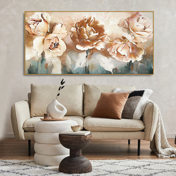 Floral Flower White Rose Canvas Wall Painting