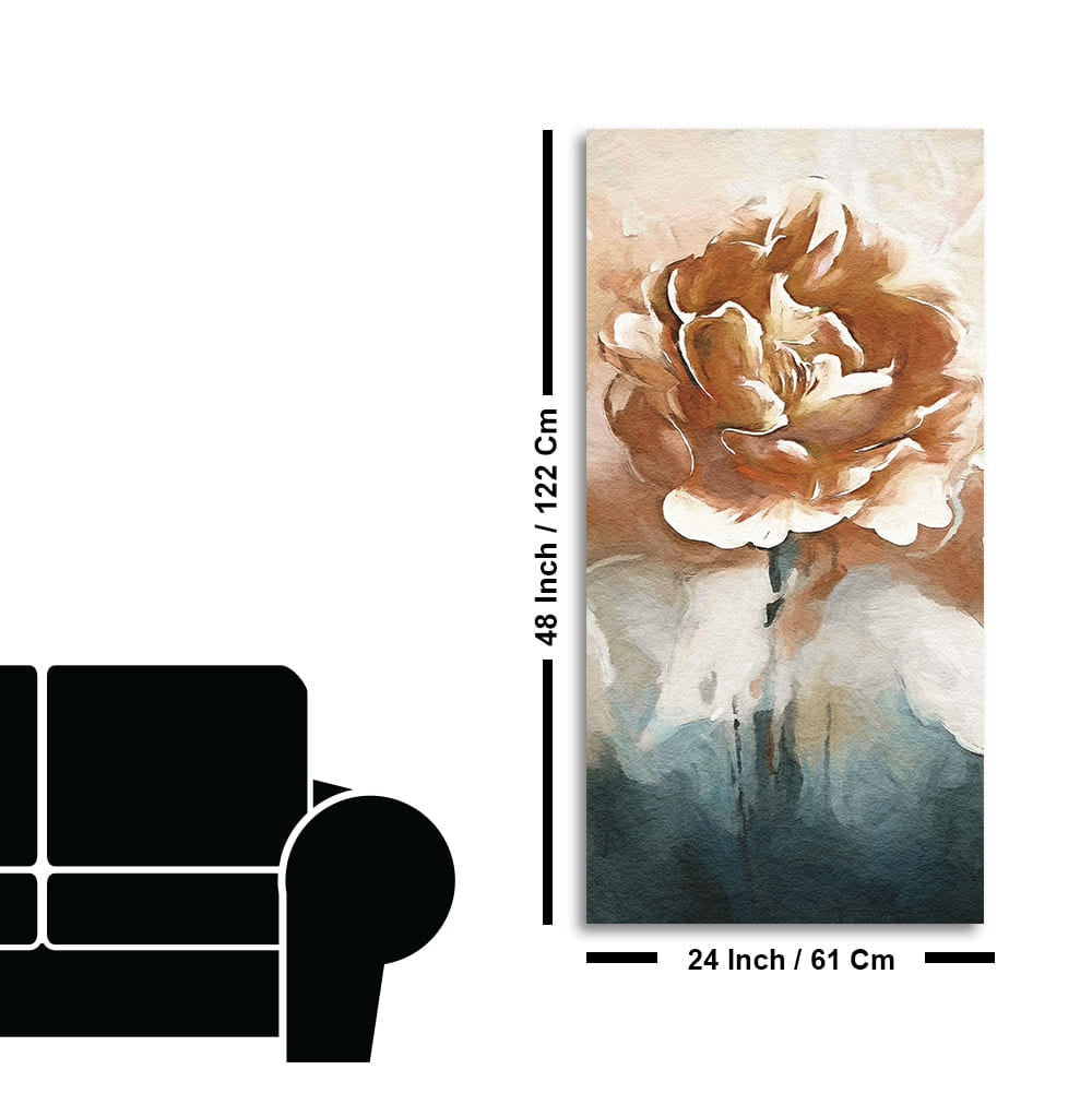 Floral Flower White Rose Premium Canvas Wall Painting