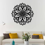 Floral Mandala Pattern Metal Art Wall Hanging Decor