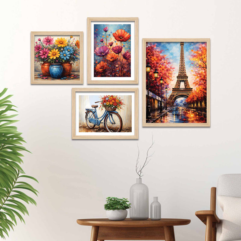 floral-paris-wall-frame-set-of-four