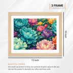 Floral Peacock and Butterfly Wall Art Frame Set of 6