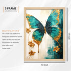 Floral Peacock and Butterfly Wall Art Frame Set of 6