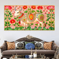  floral-pichwai-cow-canvas-wall-painting-indian-traditional-wall-painting