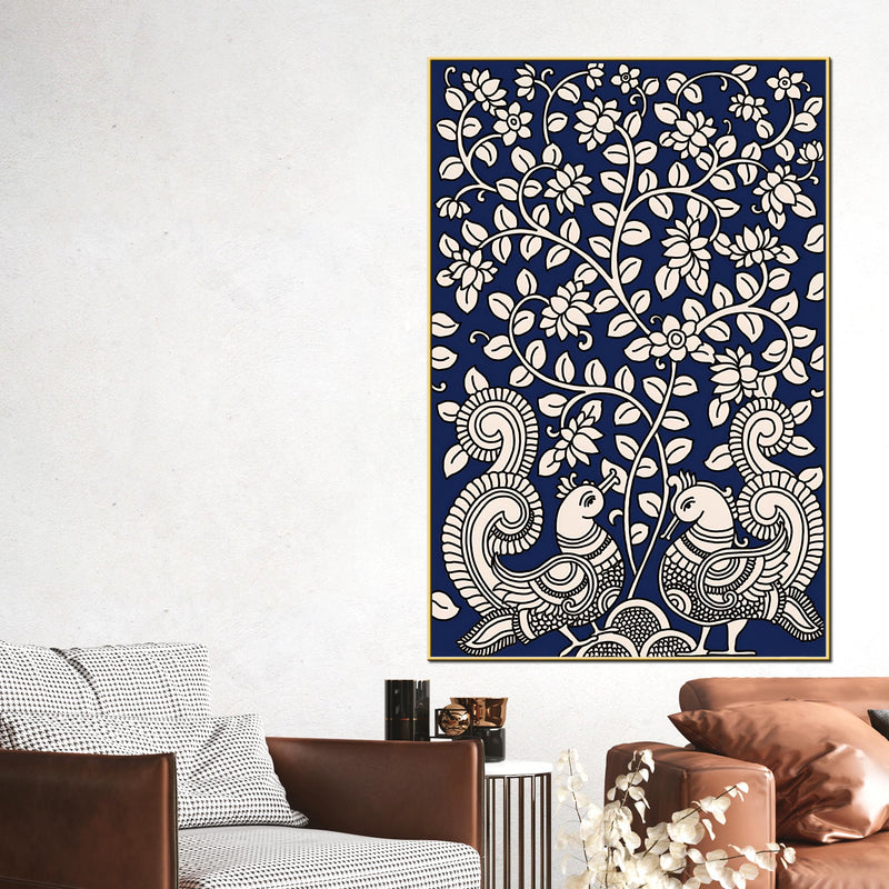 floral-tree-with-birds-canvas-painting-birds-floral-wall-decor