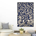 Floral Tree with Birds Canvas Painting | Birds & Floral Wall Décor