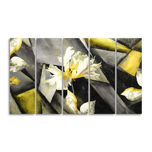 Flower Canvas Wall Painting Abstract Art Five Pieces