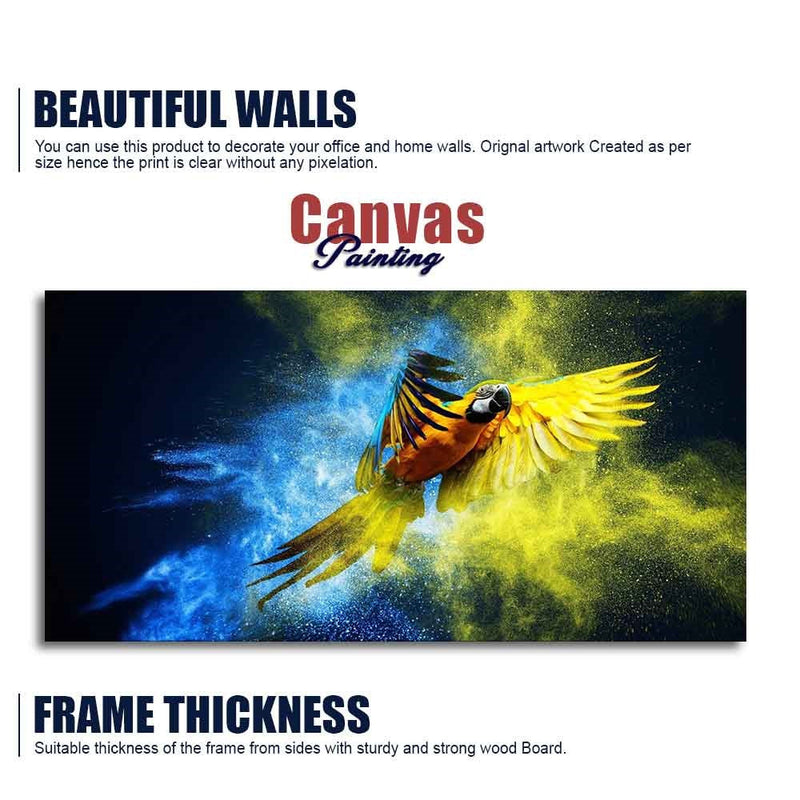 Flying Parrot Premium Canvas Wall Painting