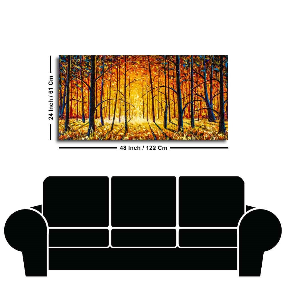 Forest in Autumn Premium Wall Painting