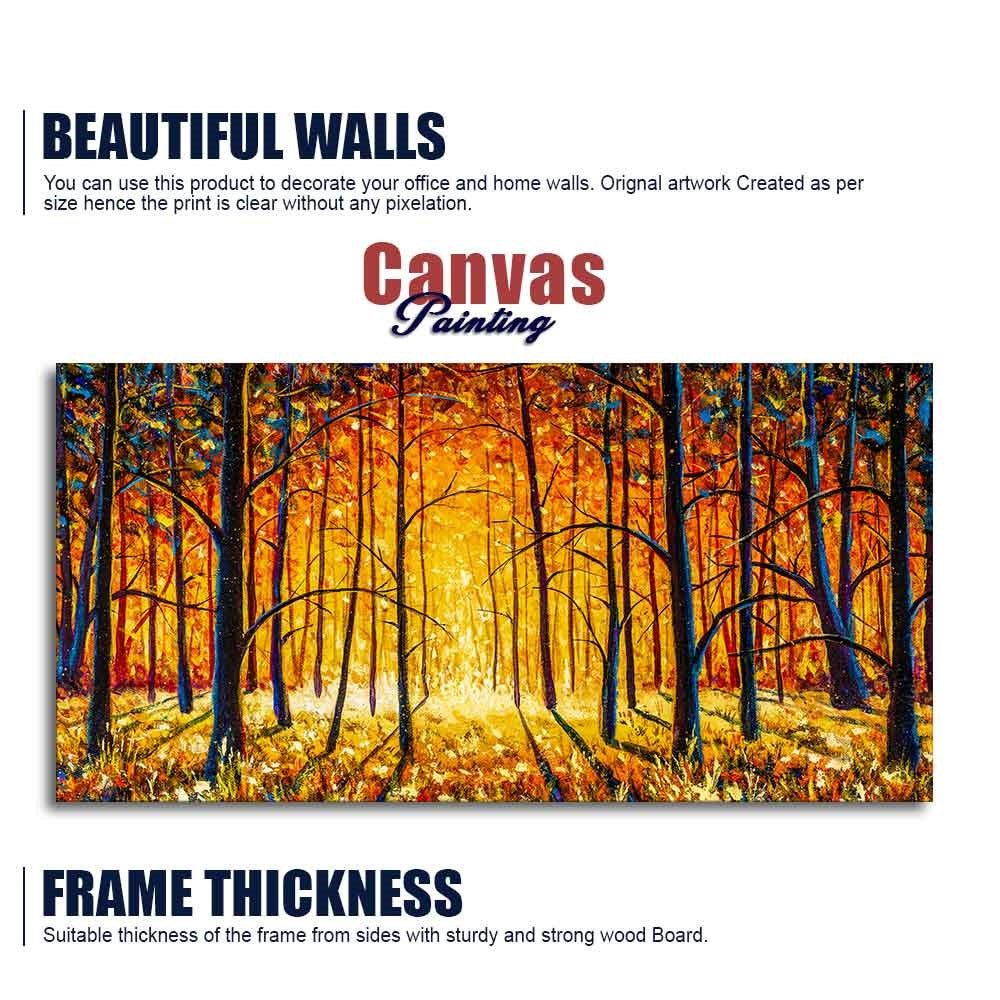 Forest in Autumn Premium Wall Painting